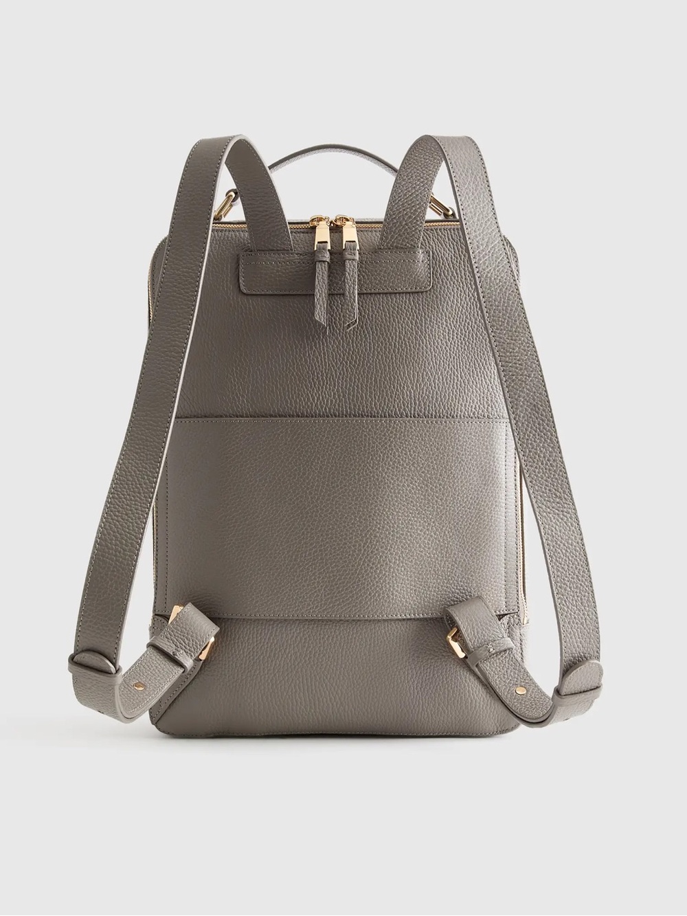 Quince Marlow Leather Laptop Backpack with Gold Hardware - Picture 3 of 12